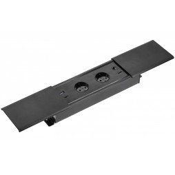 Подовжувач PRESTINO 2 розетки SCHUKO USB А+С QC RJ45, HDMI провід 1,5м Чорний 220-240V AE-PB2SPRES-20 GTV