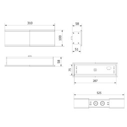 Подовжувач PRESTINO 2 розетки SCHUKO USB А+С QC RJ45, HDMI провід 1,5м Чорний 220-240V AE-PB2SPRES-20 GTV