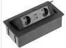 Подовжувач SOFT 2 розетки SCHUKO 2xUSB провід 1,5м з вилкою 220-240V Чорний AE-PBSUC2GS-20N GTV