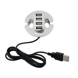 Адаптер для USB Сірий GTV HB-USB-4X-80