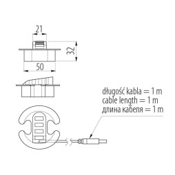 Адаптер для USB Сірий GTV HB-USB-4X-80
