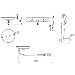 Бездротовий зарядний пристрій LUX 220V GTV AE-ZLADLUX-40