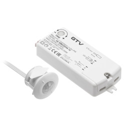 Вимикач з датчиком руху PIR 110-240V Білий GTV (AE-WBEZ-DPIR-10)