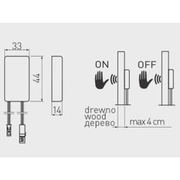Выключатель бесконтактный GTV под столешницу (AE-WPDRW-00)
