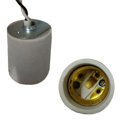 Патрон LEMANSO Е27 керамический с проводами 50 см / LM2518