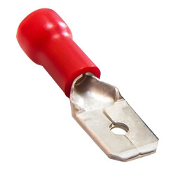 Клема кабельна плоска LM2688 Lemanso MDD-1,25-250 "тато" + т/трубка  (100шт) червона