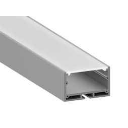 Алюмінієвий профіль для світлодіодної стрічки АЛ-23 1 метр анодований накладний підвісний LEDUA