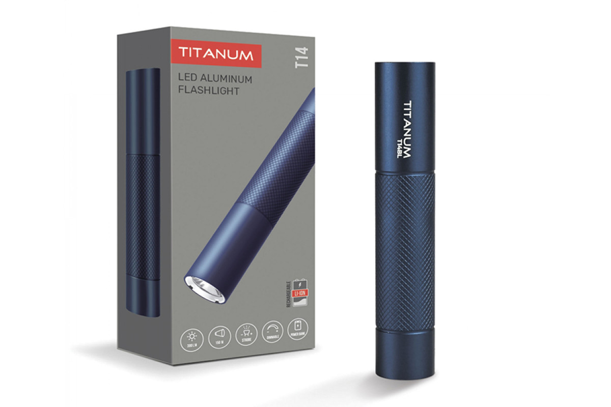 Портативний світлодіодний ліхтарик TITANUM TLF-T14BL 300Lm 5000K Blue