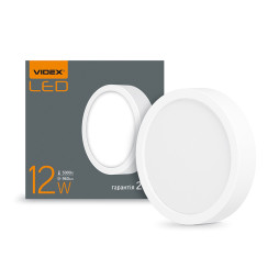 Світильник світлодіодний круглий накладний 12W 185-265V 5000K IP20 VL-DLRS-125 VIDEX