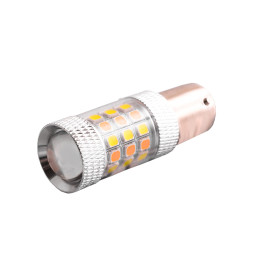 Светодиодная автолампа T25 P21/5W (1157) 12В SMD2835-42led белый/желтый