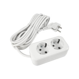 Сетевой удлинитель Lemanso LMK039 с заземлением 2 розетки 5 м