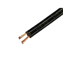 Провід ШВП 2х0,5 чорний мідь, біла смужка Вінниця (упаковка 100м)