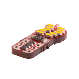 Светодиодная автолампа T10 W5W с обманкой 12В SMD3014-20led белый