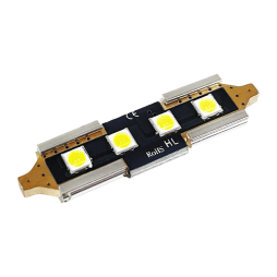Світлодіодна авто лампа S85-36mm-4smd 2835 обманка білий 12V LEDUA