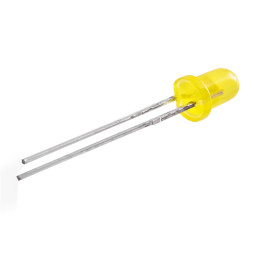 Светодиод 3мм матовый желтый