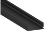 Алюминиевый профиль для светодиодной ленты АЛ-85 2 метра черный накладной «Местами деформация» без диффузора LEDUA