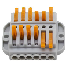 Клема (6+6) двостороння Lemanso / LMA2616 (кріплення під болти)