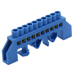 Шина з`єднувальна 6*9  10ways Lemanso синя / LMA071