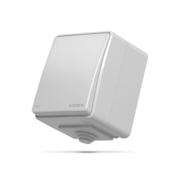 Выключатель наружный одноклавишный серый IP65 BINERA (VF-BNW11-G) VIDEX