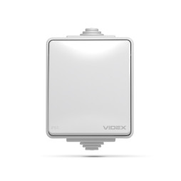 Выключатель наружный одноклавишный серый IP65 BINERA (VF-BNW11-G) VIDEX