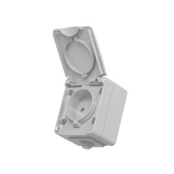 Розетка зовнішня одинарна сіра IP65 BINERA (VF-BNW21-G) VIDEX