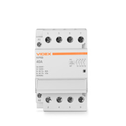 Модульный контактор 4п 40А 4НВ VF-RS-MC4O-40 VIDEX RESIST