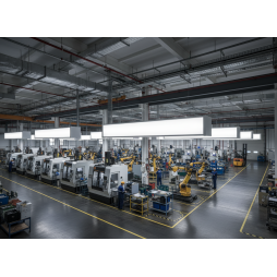 Светильник светодиодный подвесной линейный "N110-3000" 180W П-образный 3500К корпус серый LEDUA