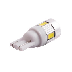 Світлодіодна авто лампа T10-5630-6smd з лінзою білий 24V LEDUA