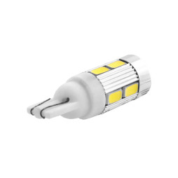 Світлодіодна авто лампа T10-5630-10smd з лінзою білий 24V LEDUA