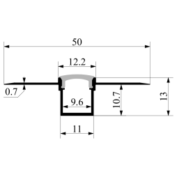 Профиль алюминиевый гибкий LEDUA АЛ-82 + рассеиватель для LED ленты для гипсокартона 3 м - Уценка