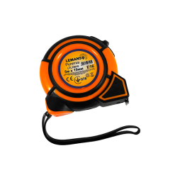 Рулетка 5м*19мм LTL70016 оранжево-чорна Лємансо