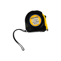 Рулетка 5м*25мм LTL70009 жовто-чорна Лємансо