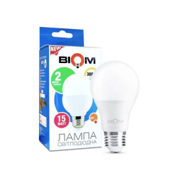 Світлодіодна лампа А60 15W E27 3000K 175-260V матова ВТ-515 Biom