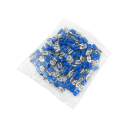 Клема кабельна плоска FDD-2-250 "мама" + т/трубка  (100шт) синя LM2759 Lemanso