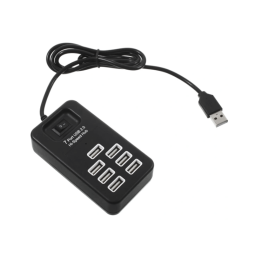 USB HUB на 7 портів USB 2.0 з вимикачем (Model:P-1602), у блістері, 4-1070, активний