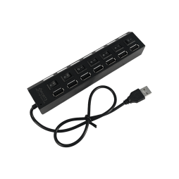 USB HUB на 7 портів USB 2.0, з вимикачами та підсвіткою, 4-1060, 4-1072, активний