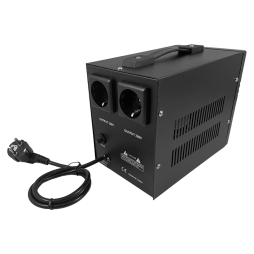 Стабілізатор напруги релейний однофазний 1500VA 1200Вт 170-270В чорний LM40302 гарантія 2 роки Лємансо