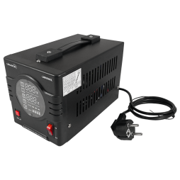 Стабілізатор напруги релейний однофазний 500VA 400Вт 170-270В чорний LM40301 гарантія 2 роки Лємансо