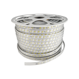 Світлодіодна стрічка 5730-120led-220V 5*15mm 28,8W/m 12lm/led IP68 білий діоди в два ряди 2 роки гарантії (100м) LEDUA