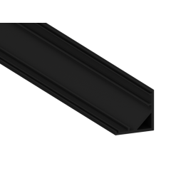 Алюмінієвий профіль для світлодіодної стрічки АЛ-58 2 метра чорний кутовий LEDUA