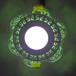 LED панель Lemanso "Афіни" 3+3W з зеленою підсвіткою 350Lm 4500K 175-265V / LM1018 коло