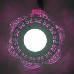 LED панель Lemanso "Афіни" 3+3W з рожевою підсвіткою 350Lm 4500K 175-265V / LM1018 коло