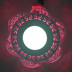 LED панель Lemanso "Афіни" 3+3W з червоною підсвіткою 350Lm 4500K 175-265V / LM1018 коло