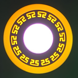 LED панель Lemanso "Грек" 3+3W з жовтою підсвіткою 350Lm 4500K 175-265V / LM533 коло