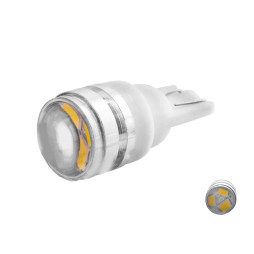 Світлодіодна авто лампа T10-2835-3smd з лінзою білий 12V LEDUA