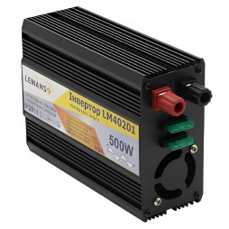 Инвертор чёрный корпус Lemanso с 12VDC до 230V AC 300W 360VA модифицированная синусоида LM40200 гарантия 1 год