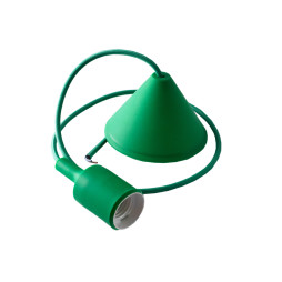 Подвес пластиковый V-образный для LED лампы Lemanso Е27 зеленый 1 м (LMA072)