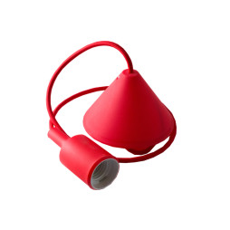 Подвес пластиковый V-образный для LED лампы Lemanso Е27 красный 1 м (LMA072)