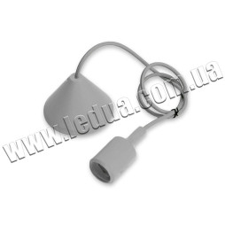 Подвес пластиковый V-образный для LED лампы Е27 серый 1м LMA072