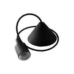 Подвес пластиковый V-образный для LED лампы Lemanso Е27 черный 1 м (LMA072)